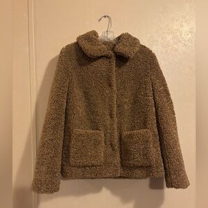 Boden women’s faux fur Teddy Jacket sz 6